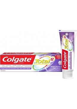 Комплексна зубна паста Colgate Total 12 Професійна Здоров'я ясен Антибактеріальне, 75 мл